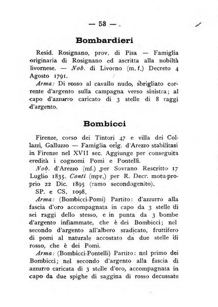 Il libro d'oro della Toscana pubblicazione dell'Ufficio araldico, Archivio genealogico di Firenze