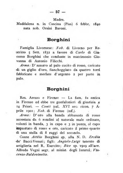 Il libro d'oro della Toscana pubblicazione dell'Ufficio araldico, Archivio genealogico di Firenze