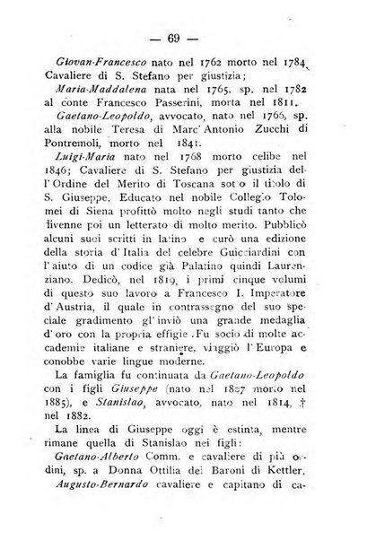 Il libro d'oro della Toscana pubblicazione dell'Ufficio araldico, Archivio genealogico di Firenze