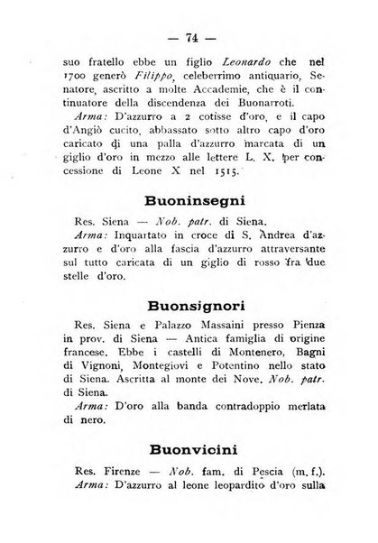 Il libro d'oro della Toscana pubblicazione dell'Ufficio araldico, Archivio genealogico di Firenze