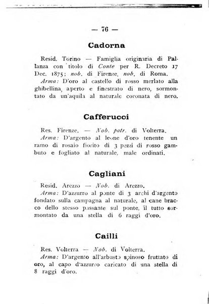 Il libro d'oro della Toscana pubblicazione dell'Ufficio araldico, Archivio genealogico di Firenze