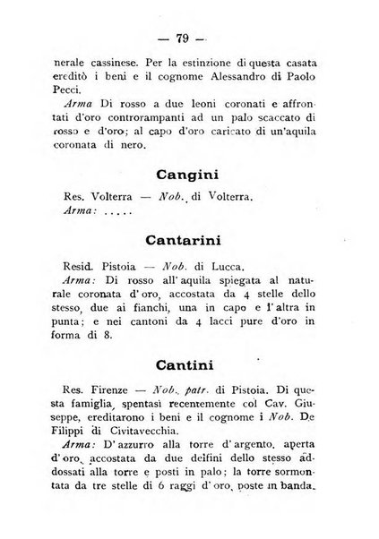 Il libro d'oro della Toscana pubblicazione dell'Ufficio araldico, Archivio genealogico di Firenze