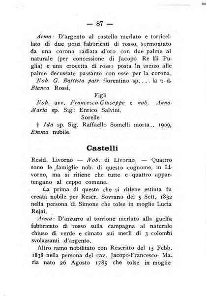 Il libro d'oro della Toscana pubblicazione dell'Ufficio araldico, Archivio genealogico di Firenze