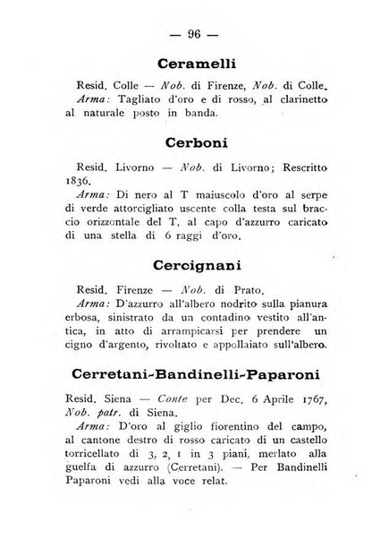 Il libro d'oro della Toscana pubblicazione dell'Ufficio araldico, Archivio genealogico di Firenze