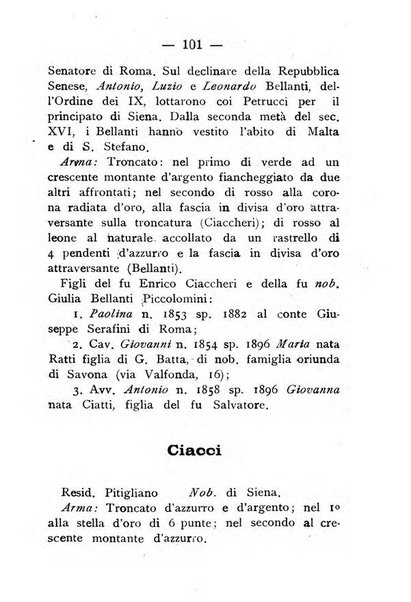 Il libro d'oro della Toscana pubblicazione dell'Ufficio araldico, Archivio genealogico di Firenze