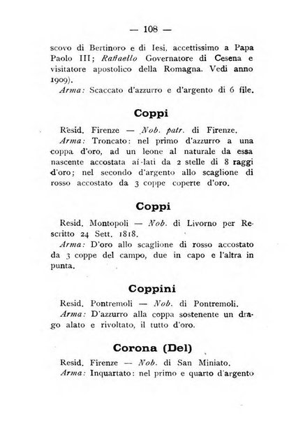 Il libro d'oro della Toscana pubblicazione dell'Ufficio araldico, Archivio genealogico di Firenze