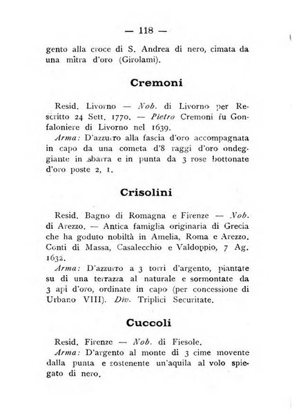 Il libro d'oro della Toscana pubblicazione dell'Ufficio araldico, Archivio genealogico di Firenze