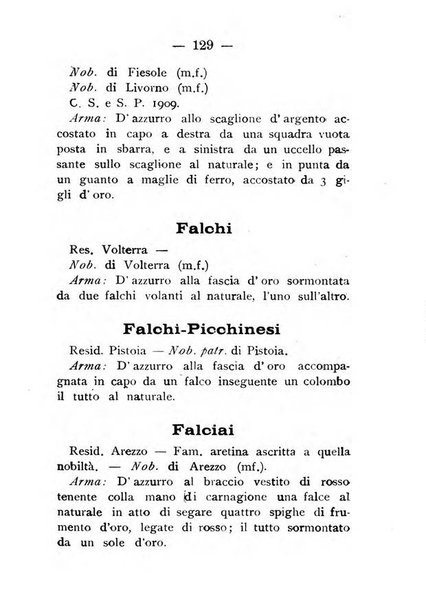 Il libro d'oro della Toscana pubblicazione dell'Ufficio araldico, Archivio genealogico di Firenze