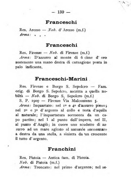 Il libro d'oro della Toscana pubblicazione dell'Ufficio araldico, Archivio genealogico di Firenze