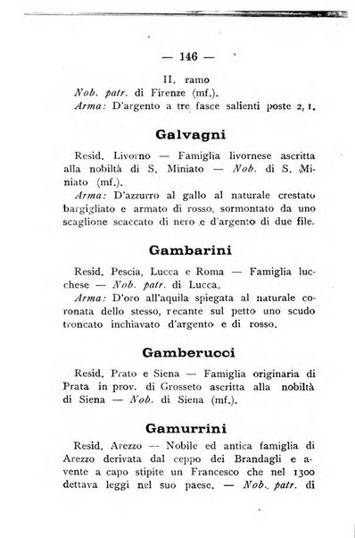 Il libro d'oro della Toscana pubblicazione dell'Ufficio araldico, Archivio genealogico di Firenze