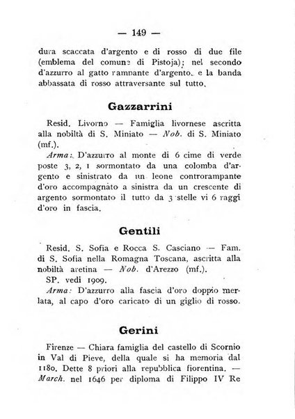 Il libro d'oro della Toscana pubblicazione dell'Ufficio araldico, Archivio genealogico di Firenze