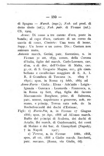 Il libro d'oro della Toscana pubblicazione dell'Ufficio araldico, Archivio genealogico di Firenze