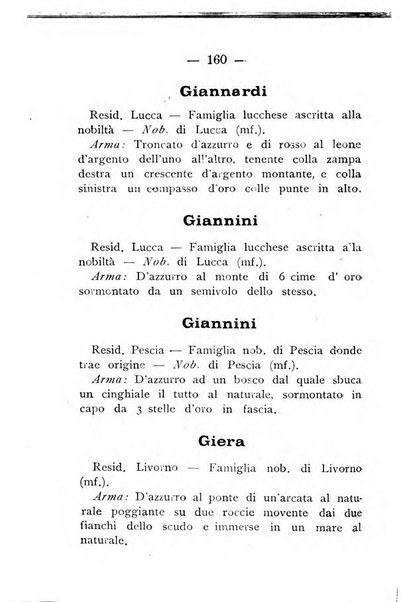 Il libro d'oro della Toscana pubblicazione dell'Ufficio araldico, Archivio genealogico di Firenze