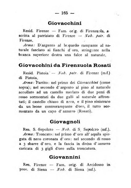 Il libro d'oro della Toscana pubblicazione dell'Ufficio araldico, Archivio genealogico di Firenze