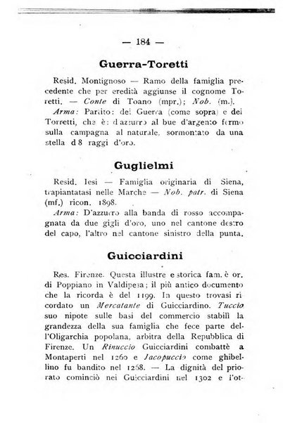 Il libro d'oro della Toscana pubblicazione dell'Ufficio araldico, Archivio genealogico di Firenze