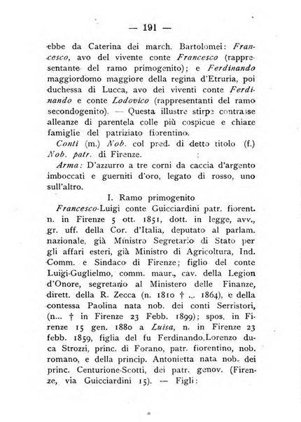 Il libro d'oro della Toscana pubblicazione dell'Ufficio araldico, Archivio genealogico di Firenze