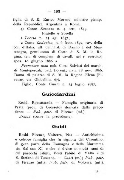 Il libro d'oro della Toscana pubblicazione dell'Ufficio araldico, Archivio genealogico di Firenze