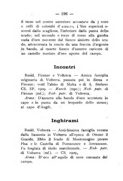 Il libro d'oro della Toscana pubblicazione dell'Ufficio araldico, Archivio genealogico di Firenze