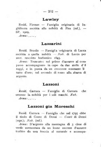 Il libro d'oro della Toscana pubblicazione dell'Ufficio araldico, Archivio genealogico di Firenze