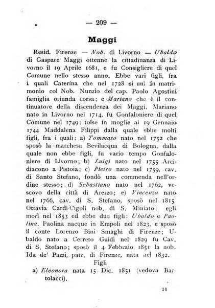 Il libro d'oro della Toscana pubblicazione dell'Ufficio araldico, Archivio genealogico di Firenze