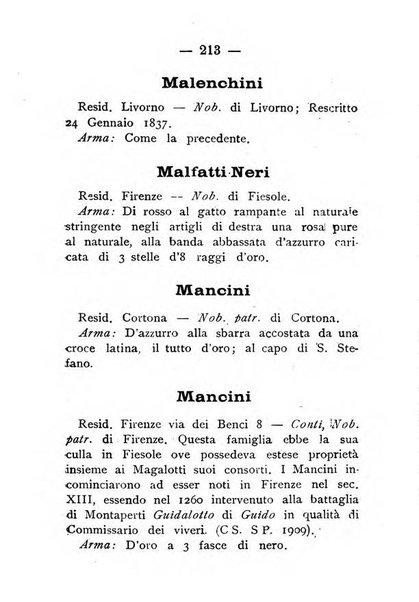 Il libro d'oro della Toscana pubblicazione dell'Ufficio araldico, Archivio genealogico di Firenze