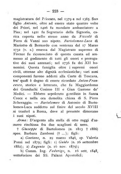 Il libro d'oro della Toscana pubblicazione dell'Ufficio araldico, Archivio genealogico di Firenze