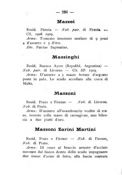 Il libro d'oro della Toscana pubblicazione dell'Ufficio araldico, Archivio genealogico di Firenze