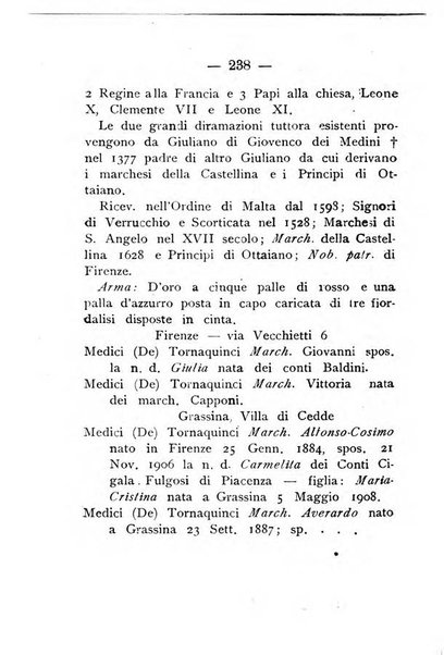 Il libro d'oro della Toscana pubblicazione dell'Ufficio araldico, Archivio genealogico di Firenze