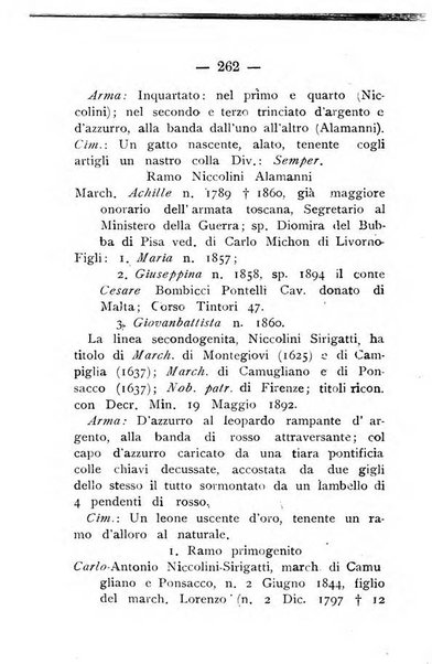 Il libro d'oro della Toscana pubblicazione dell'Ufficio araldico, Archivio genealogico di Firenze