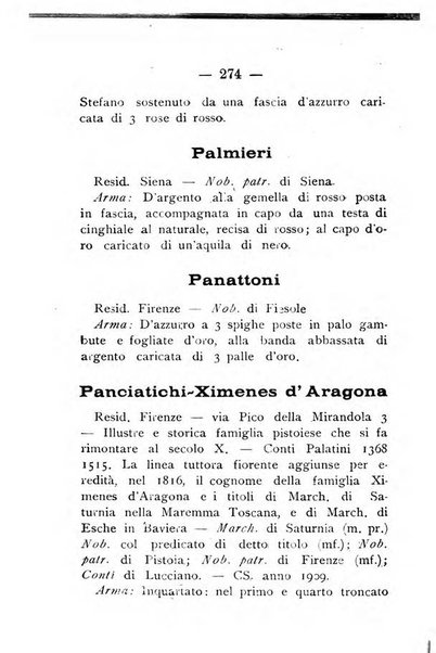 Il libro d'oro della Toscana pubblicazione dell'Ufficio araldico, Archivio genealogico di Firenze