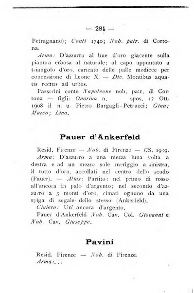 Il libro d'oro della Toscana pubblicazione dell'Ufficio araldico, Archivio genealogico di Firenze