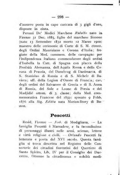 Il libro d'oro della Toscana pubblicazione dell'Ufficio araldico, Archivio genealogico di Firenze