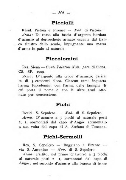 Il libro d'oro della Toscana pubblicazione dell'Ufficio araldico, Archivio genealogico di Firenze