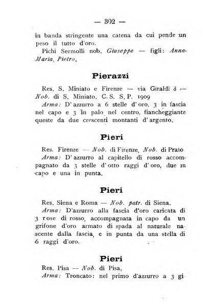 Il libro d'oro della Toscana pubblicazione dell'Ufficio araldico, Archivio genealogico di Firenze