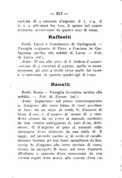 Il libro d'oro della Toscana pubblicazione dell'Ufficio araldico, Archivio genealogico di Firenze