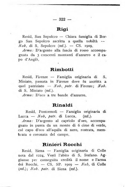 Il libro d'oro della Toscana pubblicazione dell'Ufficio araldico, Archivio genealogico di Firenze