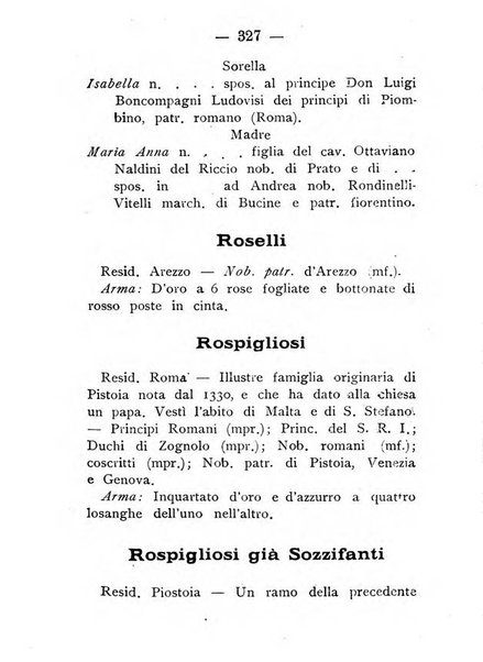 Il libro d'oro della Toscana pubblicazione dell'Ufficio araldico, Archivio genealogico di Firenze