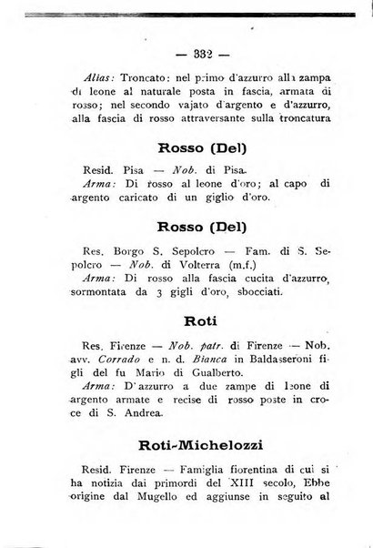 Il libro d'oro della Toscana pubblicazione dell'Ufficio araldico, Archivio genealogico di Firenze