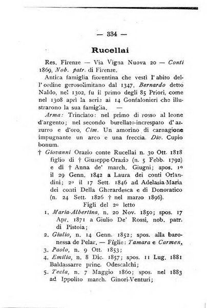 Il libro d'oro della Toscana pubblicazione dell'Ufficio araldico, Archivio genealogico di Firenze