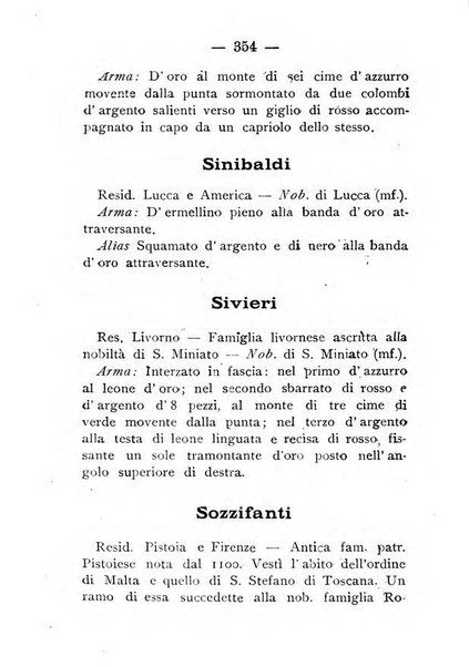 Il libro d'oro della Toscana pubblicazione dell'Ufficio araldico, Archivio genealogico di Firenze