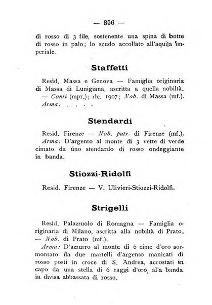 Il libro d'oro della Toscana pubblicazione dell'Ufficio araldico, Archivio genealogico di Firenze