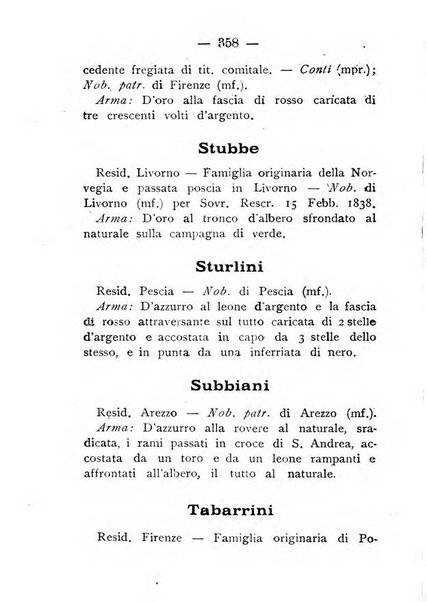 Il libro d'oro della Toscana pubblicazione dell'Ufficio araldico, Archivio genealogico di Firenze