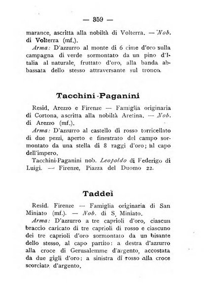 Il libro d'oro della Toscana pubblicazione dell'Ufficio araldico, Archivio genealogico di Firenze