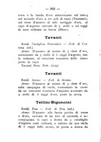 Il libro d'oro della Toscana pubblicazione dell'Ufficio araldico, Archivio genealogico di Firenze