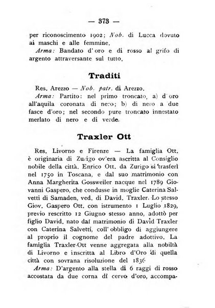 Il libro d'oro della Toscana pubblicazione dell'Ufficio araldico, Archivio genealogico di Firenze