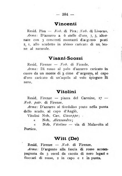 Il libro d'oro della Toscana pubblicazione dell'Ufficio araldico, Archivio genealogico di Firenze