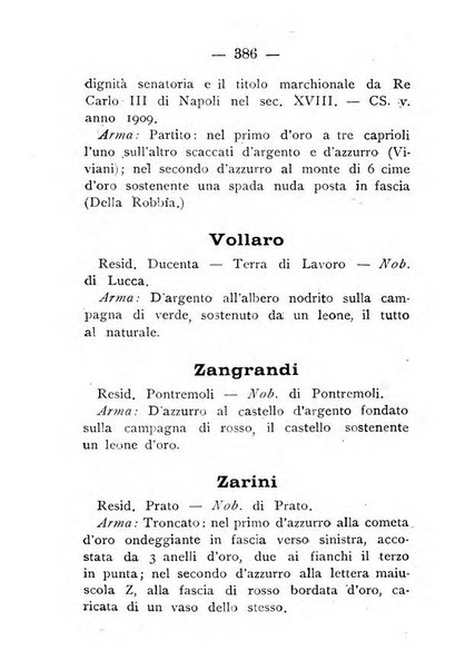 Il libro d'oro della Toscana pubblicazione dell'Ufficio araldico, Archivio genealogico di Firenze