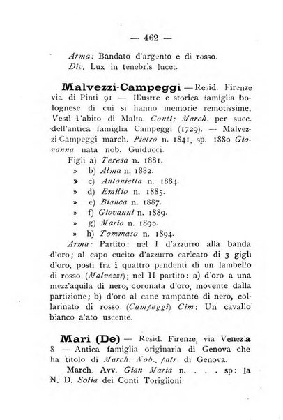 Il libro d'oro della Toscana pubblicazione dell'Ufficio araldico, Archivio genealogico di Firenze