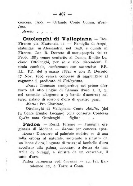 Il libro d'oro della Toscana pubblicazione dell'Ufficio araldico, Archivio genealogico di Firenze