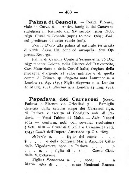 Il libro d'oro della Toscana pubblicazione dell'Ufficio araldico, Archivio genealogico di Firenze